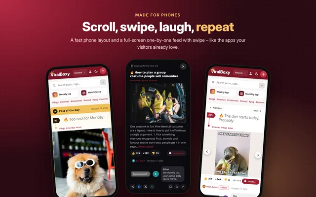 Made for phones: swipe one by one